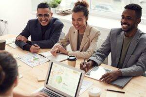 High Paying Industries in the UK: A sales team