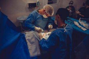 A surgeon in the theatre