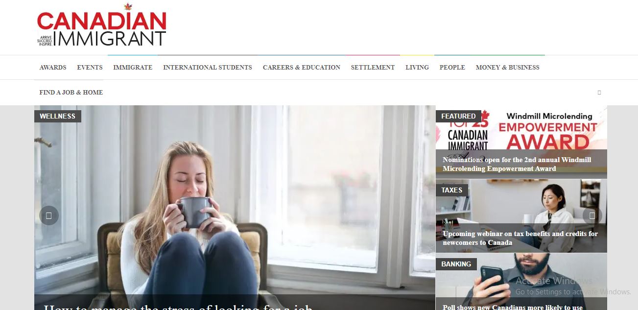 Canada Citizenship: A picture shwoing landing page of Canada immigrant - additional resources for citizenship applicants.